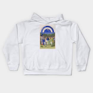 Les Très Riches Heures du duc de Berry 15th Century by Frères de Limbourg Kids Hoodie